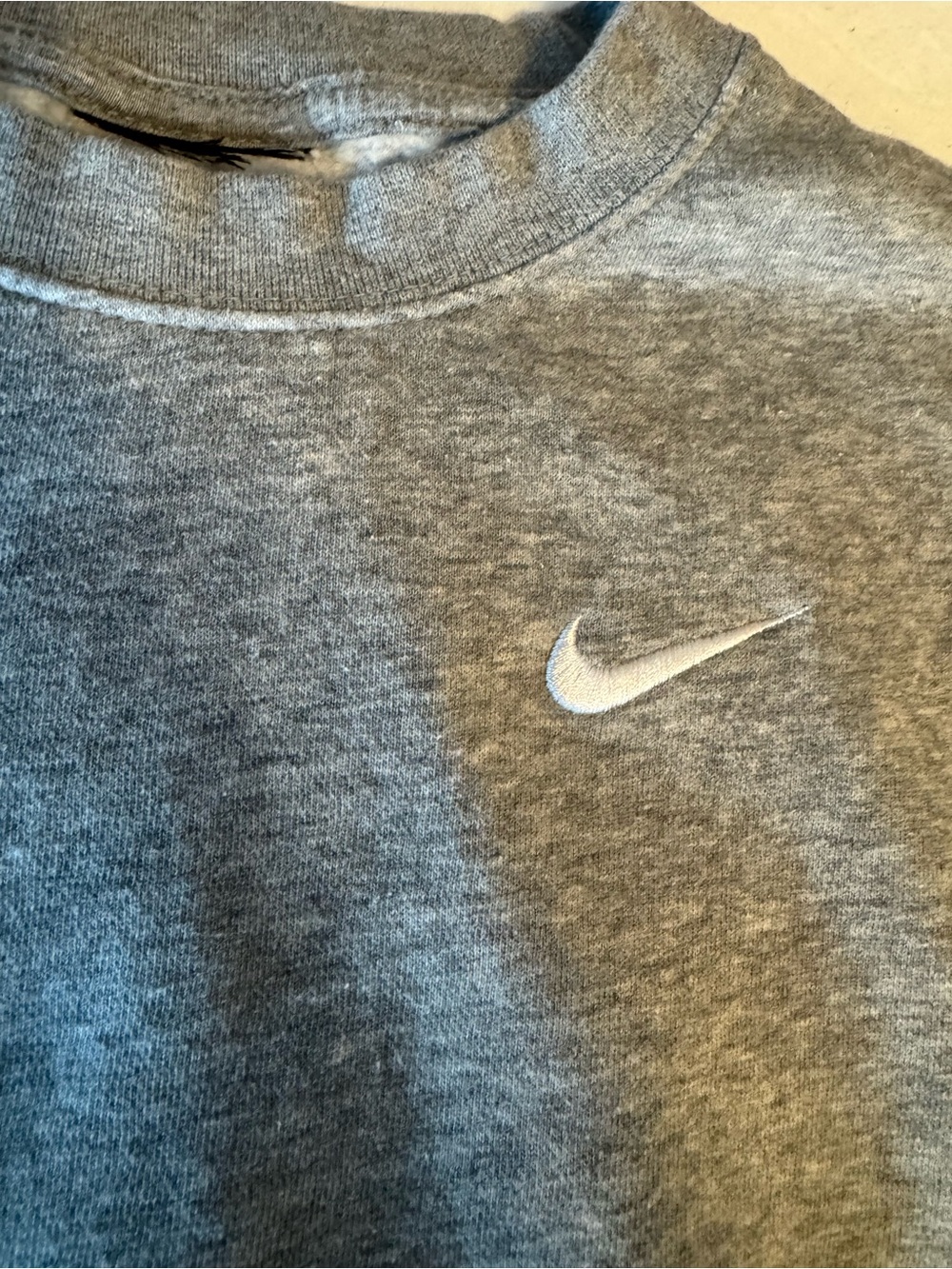 Nike Gray Cropped Oversized Crewneck Sweatshirt - Picture 2 of 3